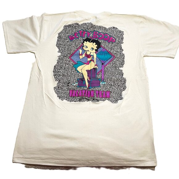 Marlboro Adventure Team Betty Boop Vacation Tee USA Promo 90s Large Rare Graphic - Picture 1 of 11